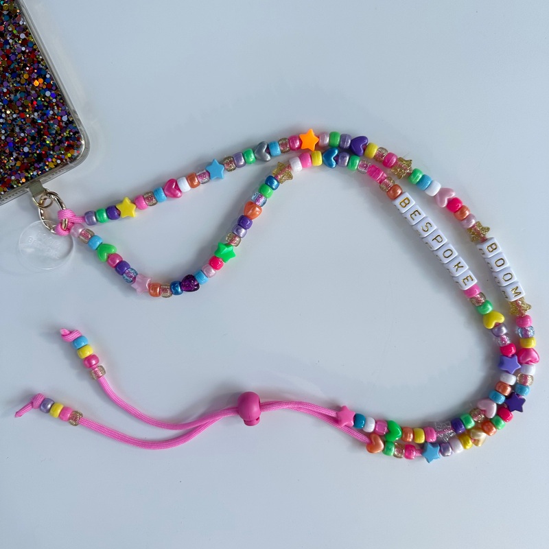 BUBBLEGUM PINK ADJUSTABLE CROSSBODY PHONE STRAP