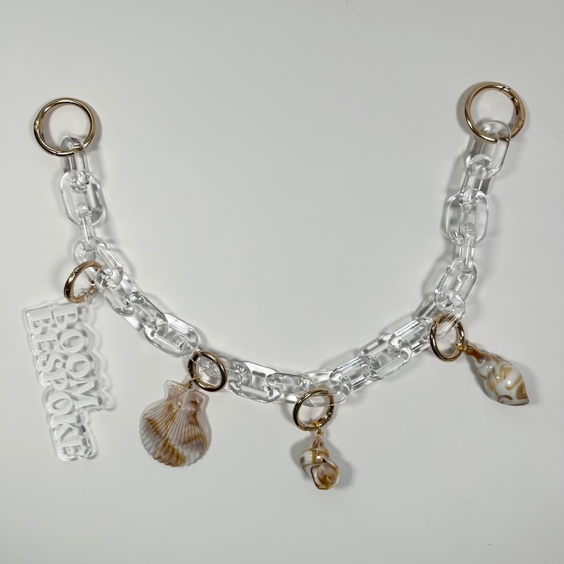 CRYSTAL CLEAR CHAIN  BAG CHARM