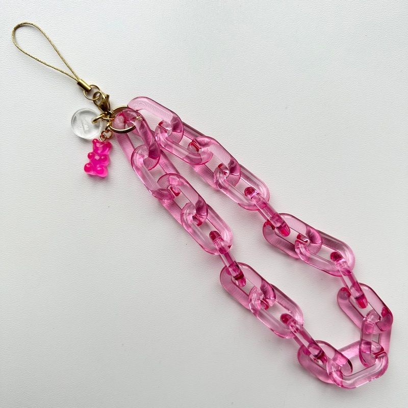 RASPBERRY  PHONE CHAIN CHARM