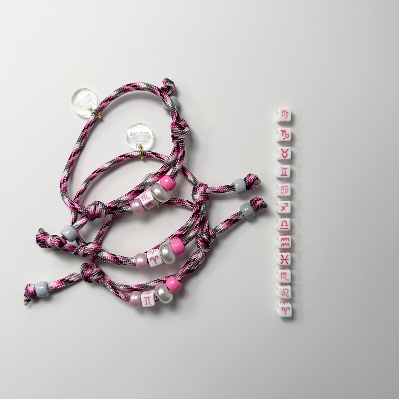ZODIAC STAR SIGN PEARL BEADED ROPE BRACELET