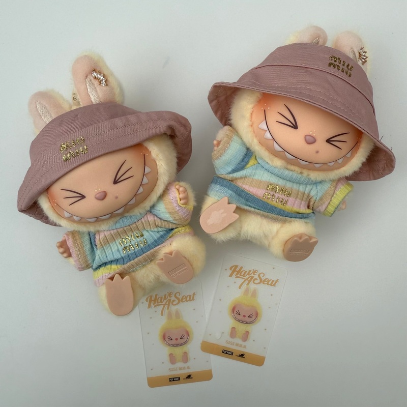 STRIPES SISI CREAM HAT  LABUBU