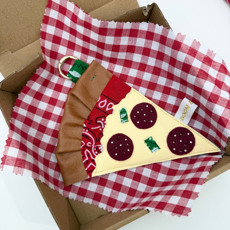 BOOMERONI PIZZA SLICE BAG CHARM BY