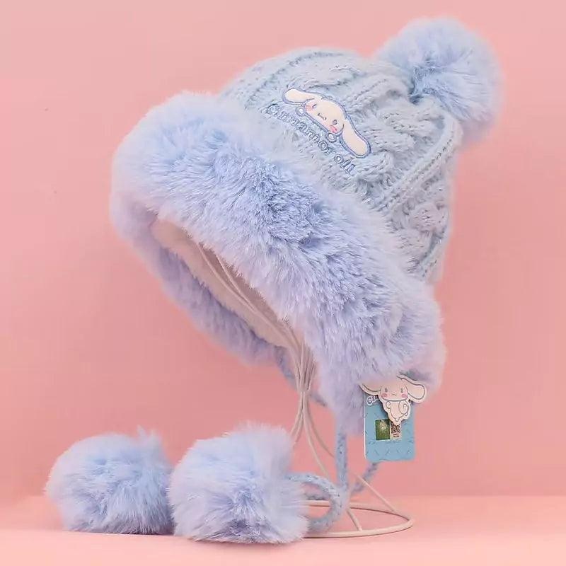 Sanrio Knitted Beanie with Pom Pom