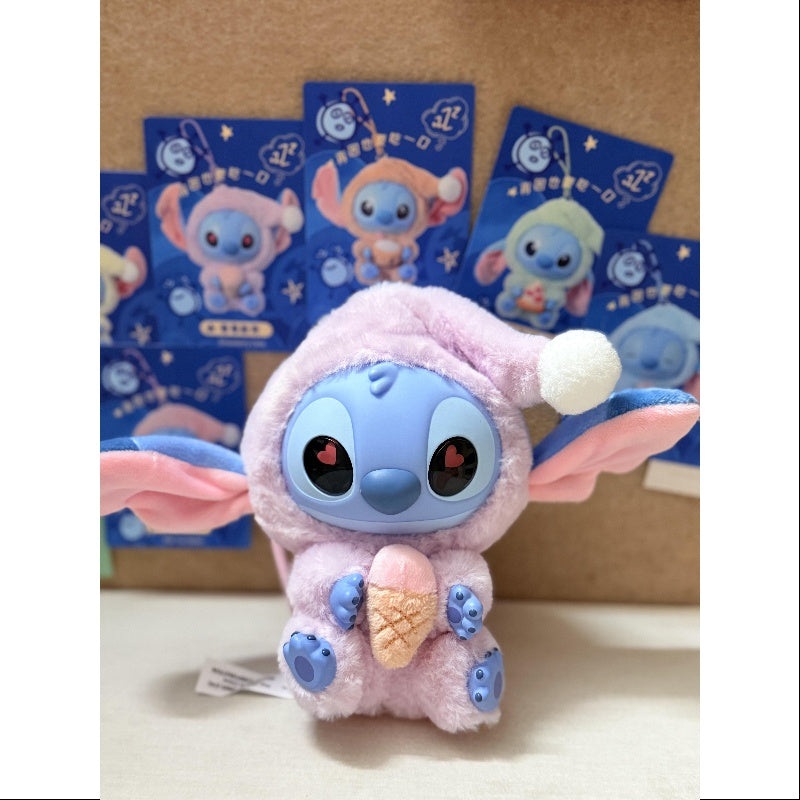 Disney Stitch Eat Something Before Sleep Series Vinyl Plush Pendant Strawberry Sweetene