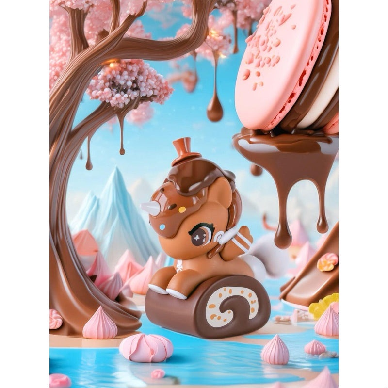 TNT SPACE X Tokidoki Chibi Style Unicorno Seasons In Bloom Series Choco Roll