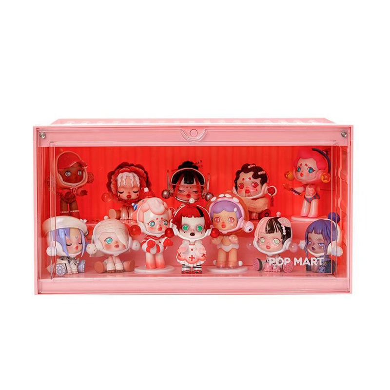 POP MART LED Luminous Display Box Container – Pink/White/Orange