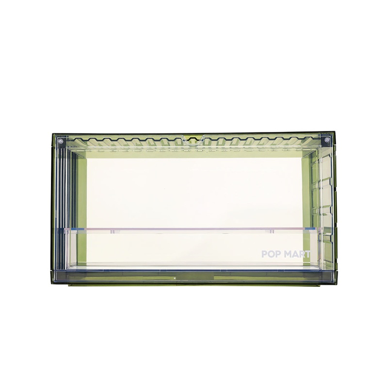 POP MART Self-Assembly Display Box Container – Transparent Green