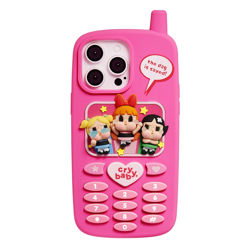 POP MART Crybaby  The Powerpuff Girls Phone Case for iPhone 14/15 Pro Max