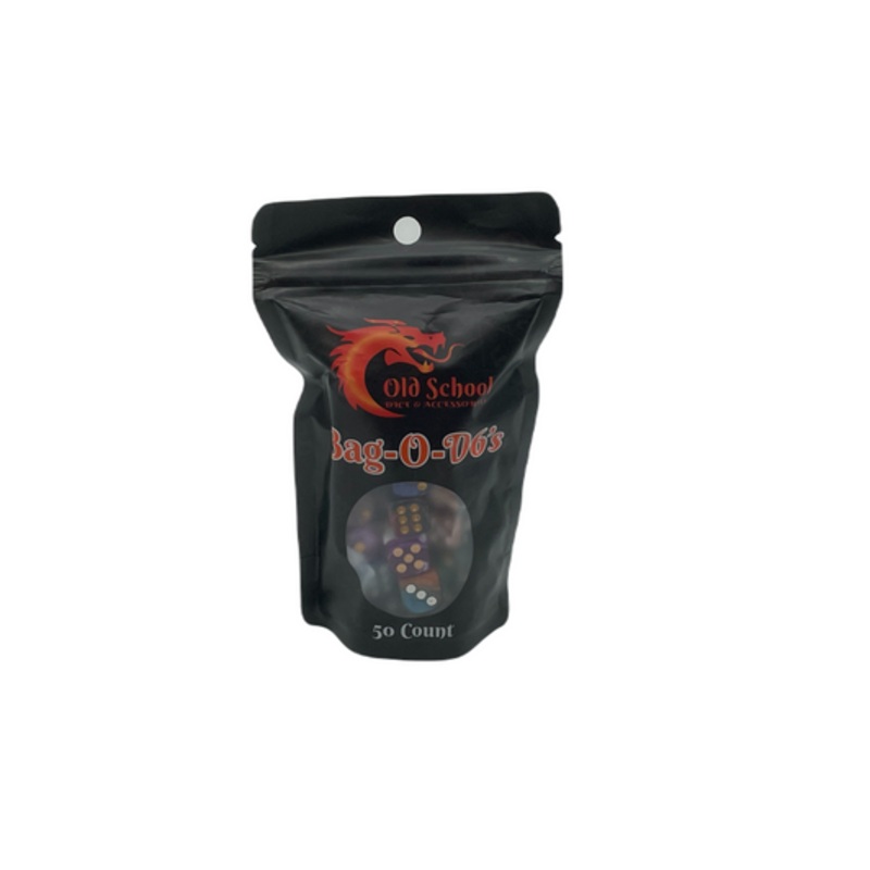 Bag O’ D6’s 12mm 50ct – Vorpal Teal & Brown