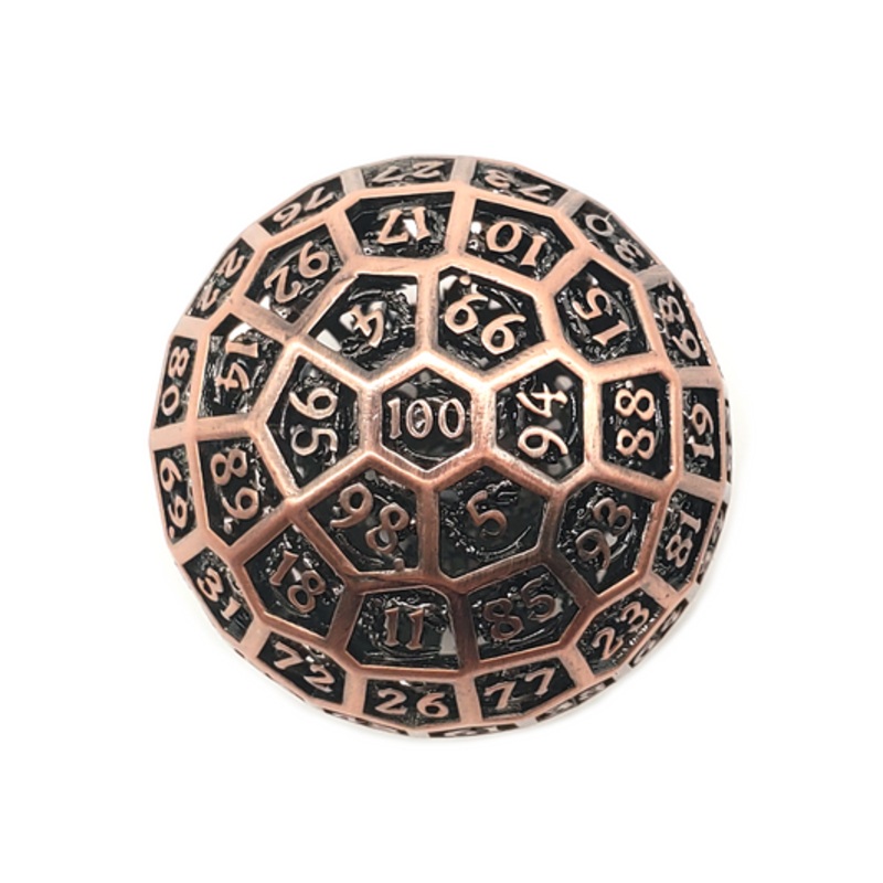 D100 50mm Hollow – Dragon’s Head – Ancient Bronze