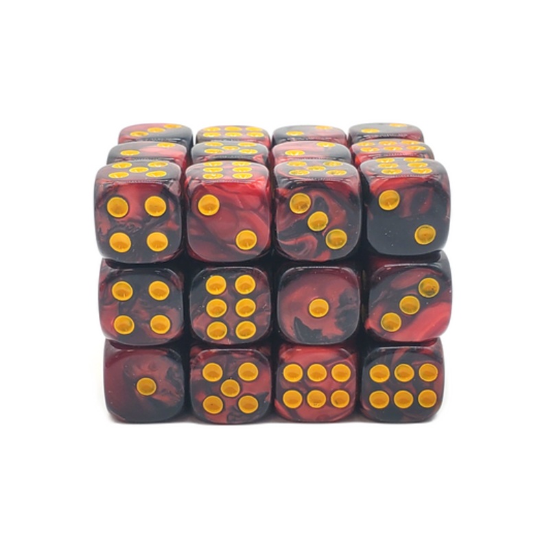 D6 36ct 12mm – Vorpal – Blood Red & Black