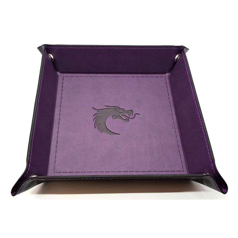 Dice Rolling Tray: Square – Purple w/ Black Back