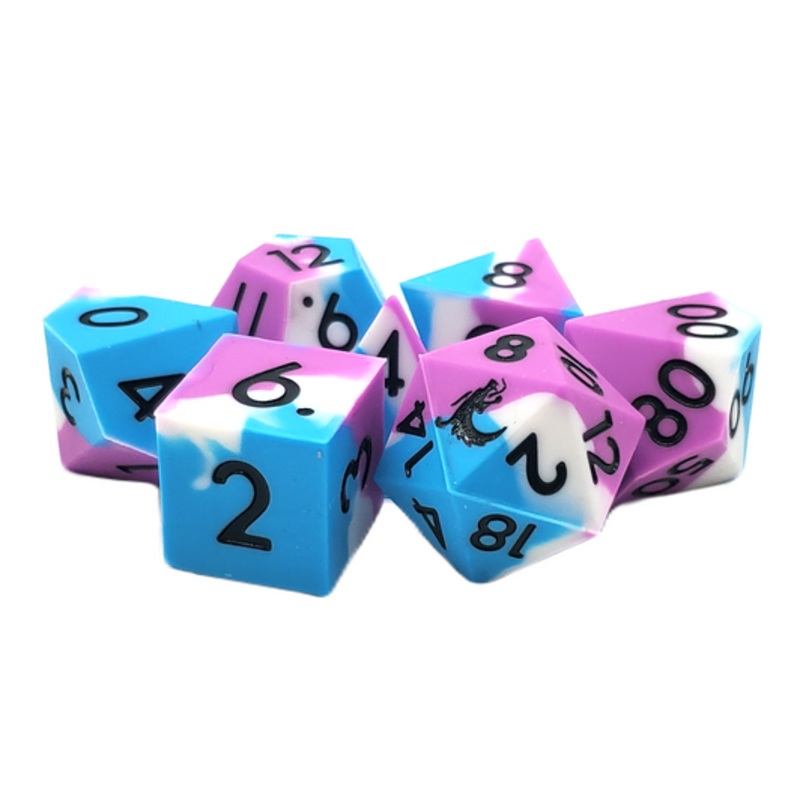 Silicone 7-Piece Set – Blue, White & Lilac