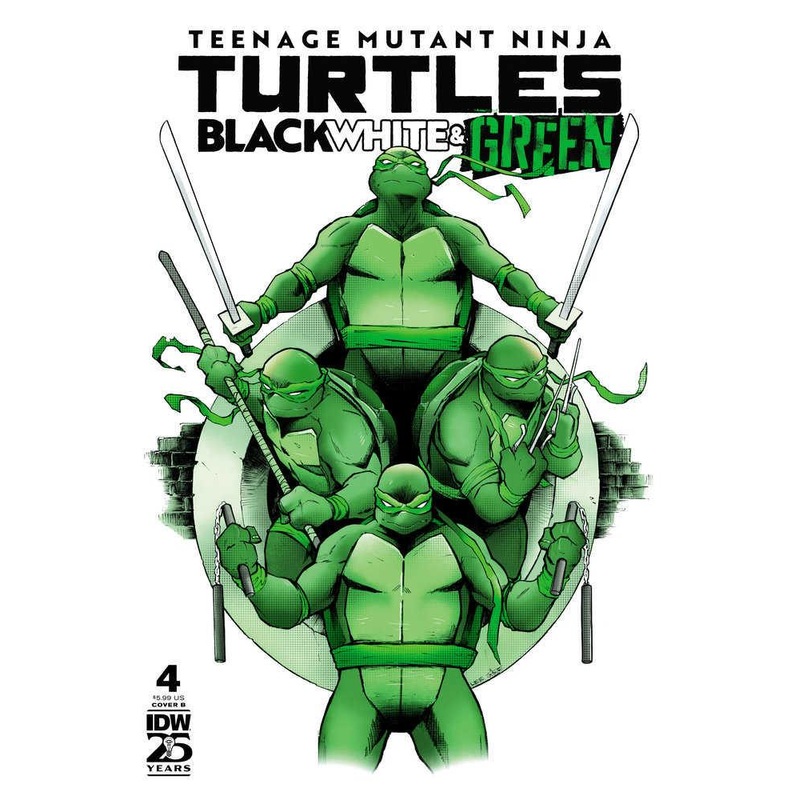 Teenage Mutant Ninja Turtles: Black, White, And Green #4 Variant B (Garbett)