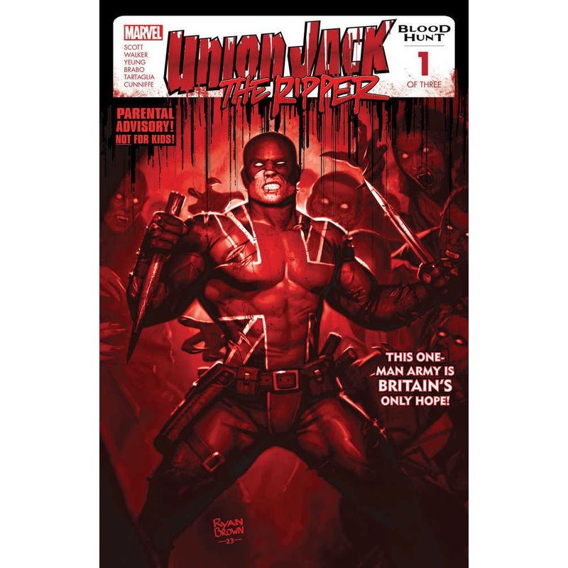 Union Jack The Ripper: Blood Hunt #1 Ryan Brown Blood Soaked 2nd Print Variant [Bh]