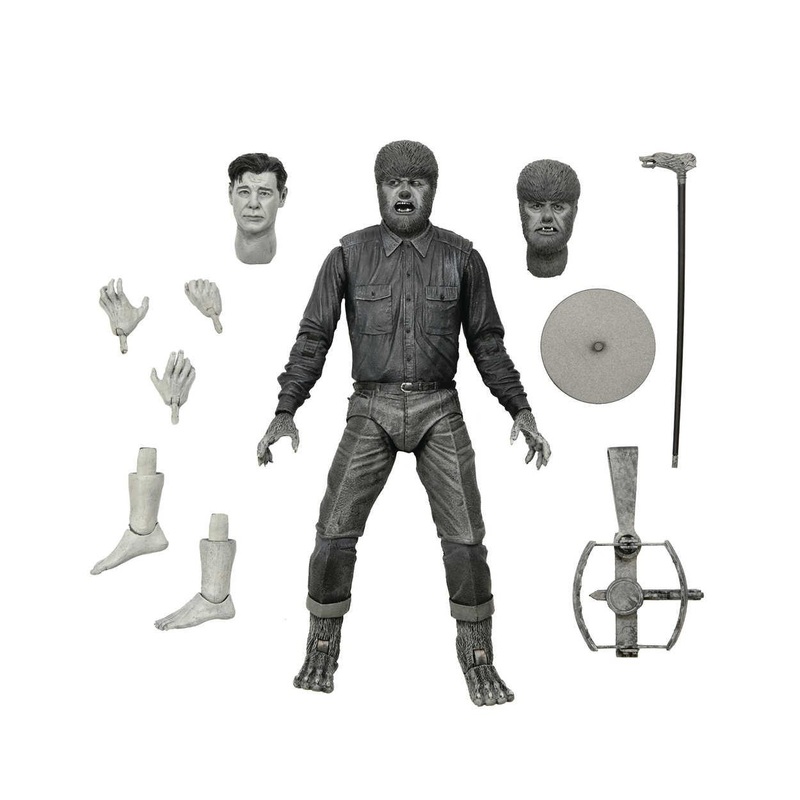 Universal Monsters Ultimate Wolf Man Black & White 7in Action Figure