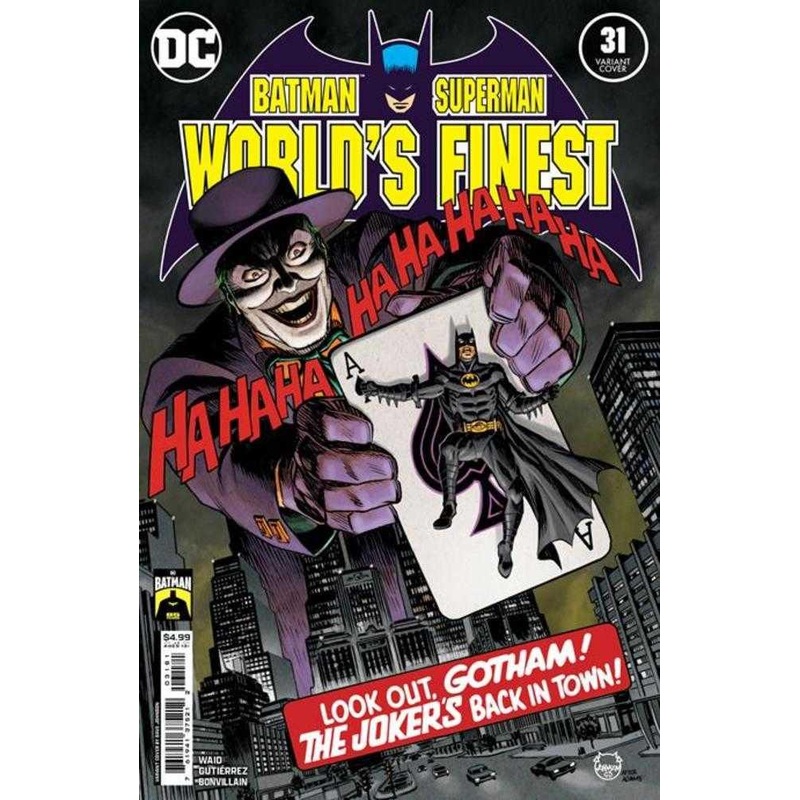 Batman Superman Worlds Finest #31 Cover F Dave Johnson Batman 85th Anniversary Card Stock Variant