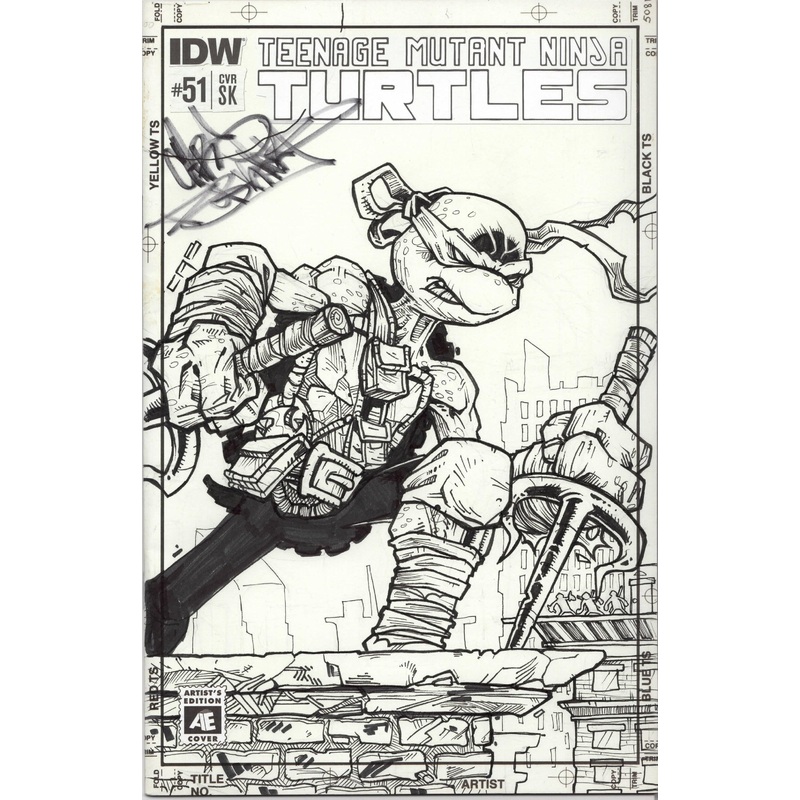 Teenage Mutant Ninja Turtles #51 (Sketch Cover) Artist: Chris Burkheart)