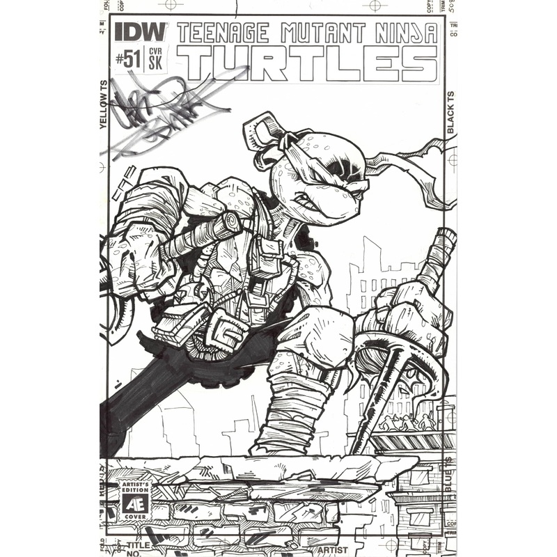 Teenage Mutant Ninja Turtles #51 (Signed/Sketched – Chris Burkheart)