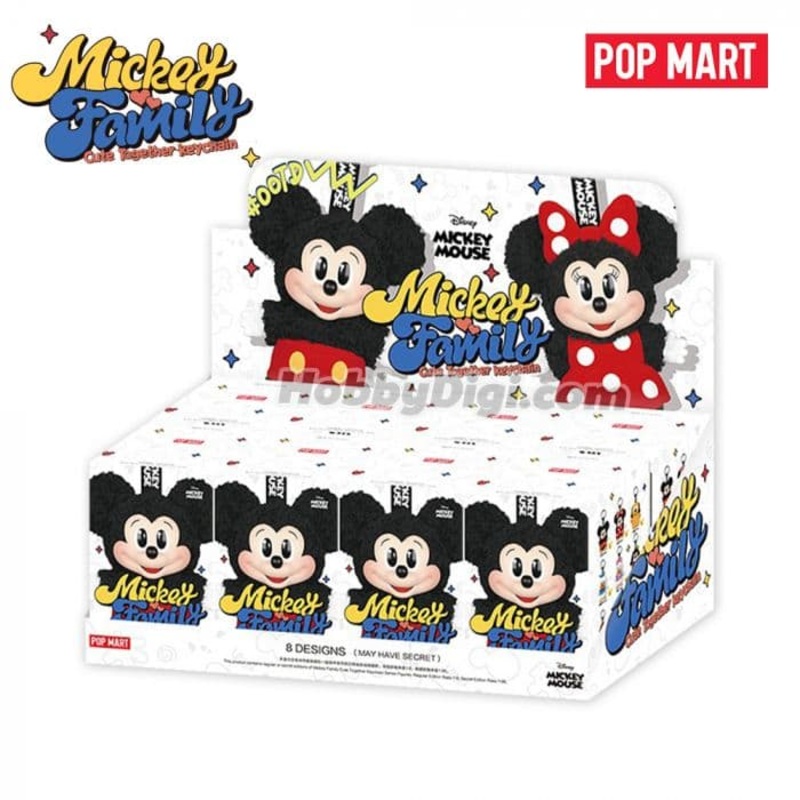 POP MART – Disney Mickey Family Together Series Plush Keychain – Full Box