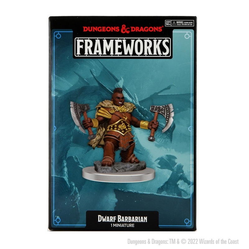 D&D Frameworks: Dwarf Barbarian Female – Unpainted and Unassembled