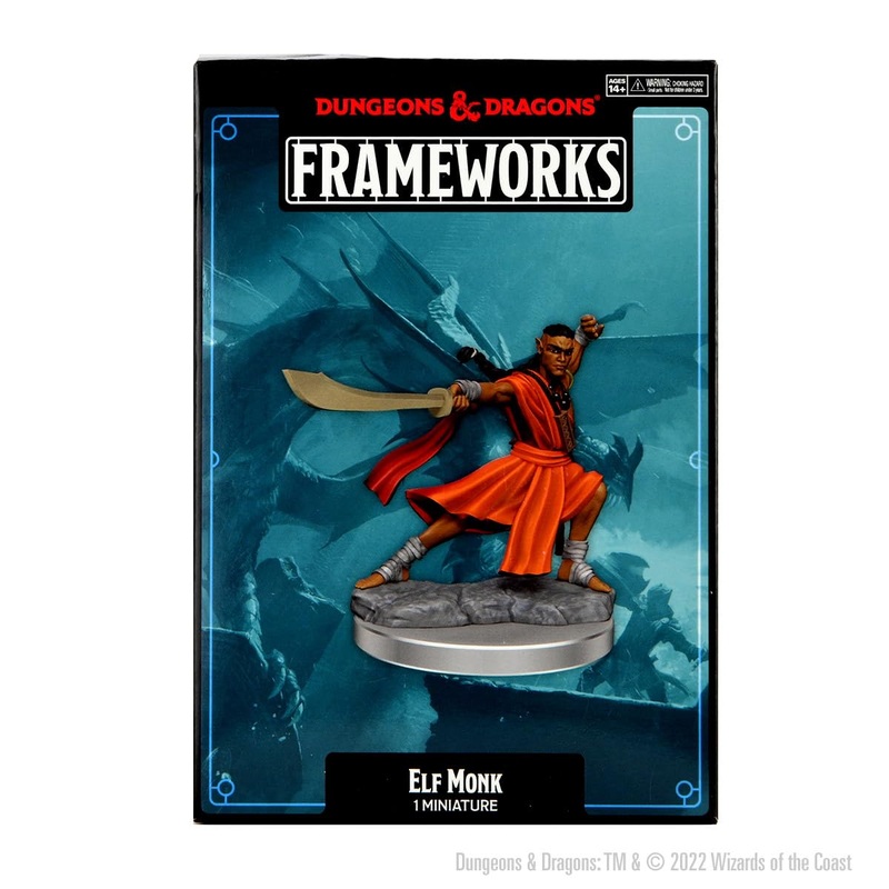 D&D Frameworks: Elf Monk Male – Unpainted and Unassembled