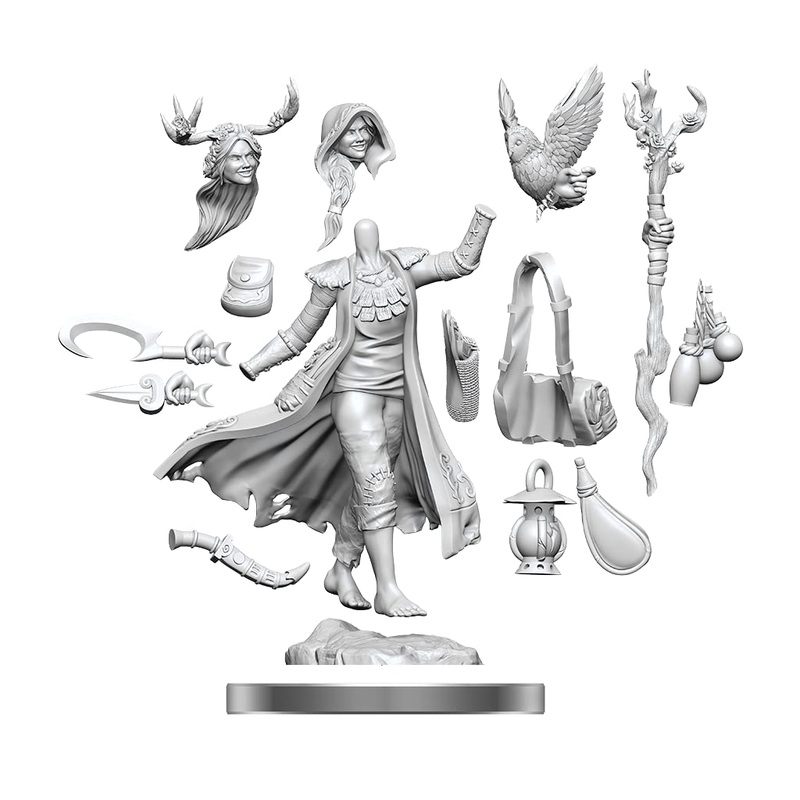 D&D Frameworks: Human Druid Female – Unpainted and Unassembled