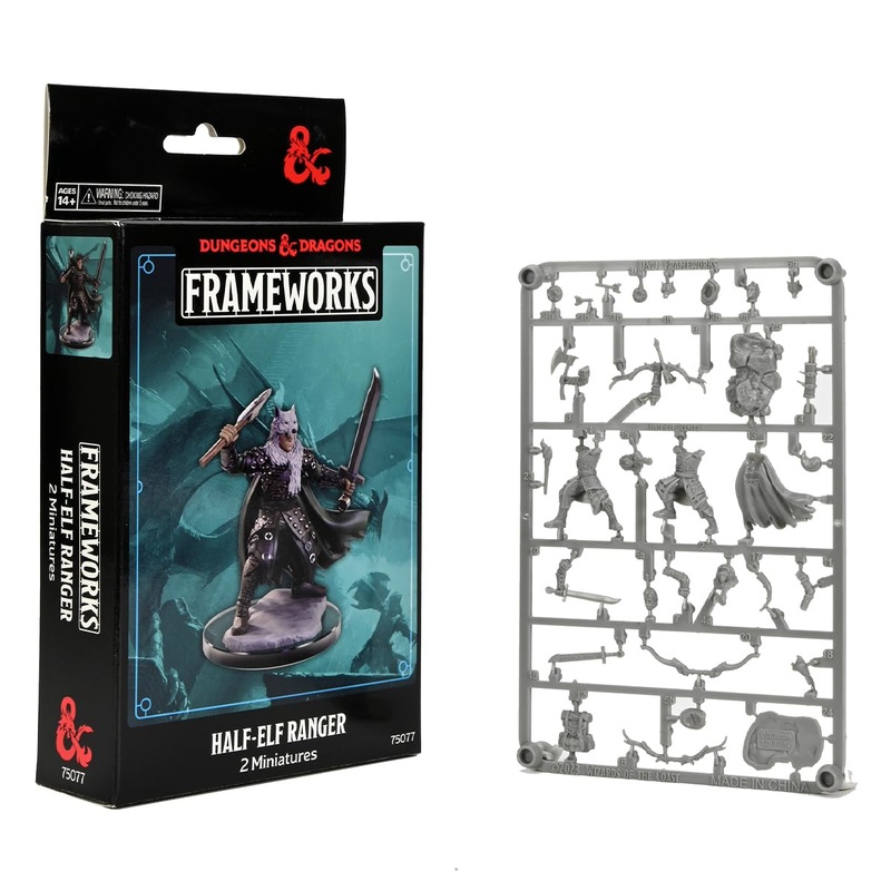 WizKids D&D Frameworks: Male Half-Elf Ranger – Unpainted and Unassembled