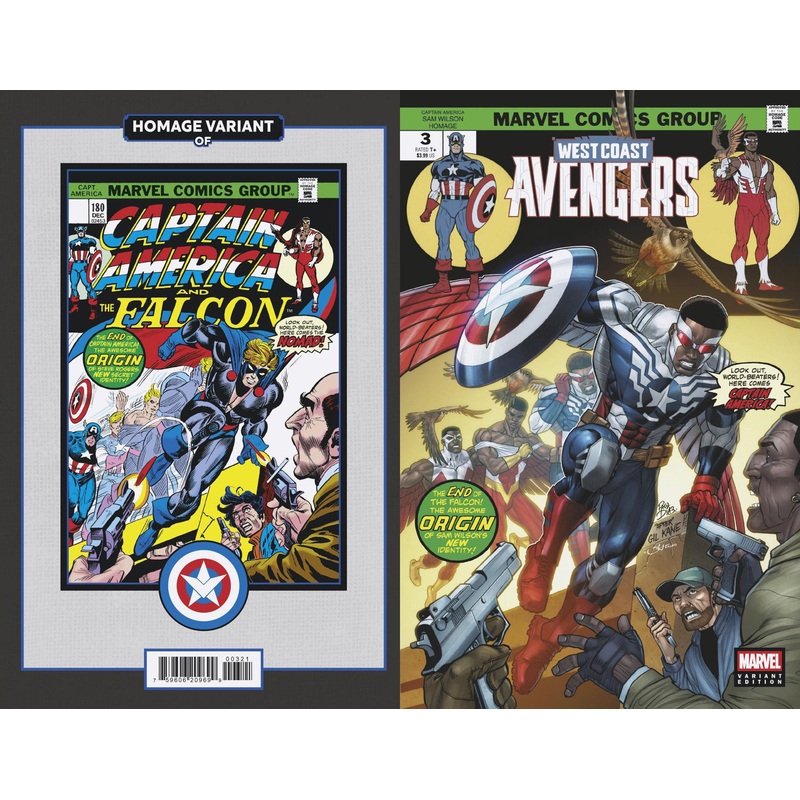 West Coast Avengers #3 Captain America Sam Wilson Homage Variant